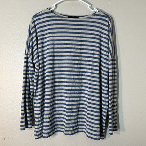 HATCH Maternity Striped Soft Scoop Neck Long Sleeve Top Size 2 (medium - Large)
